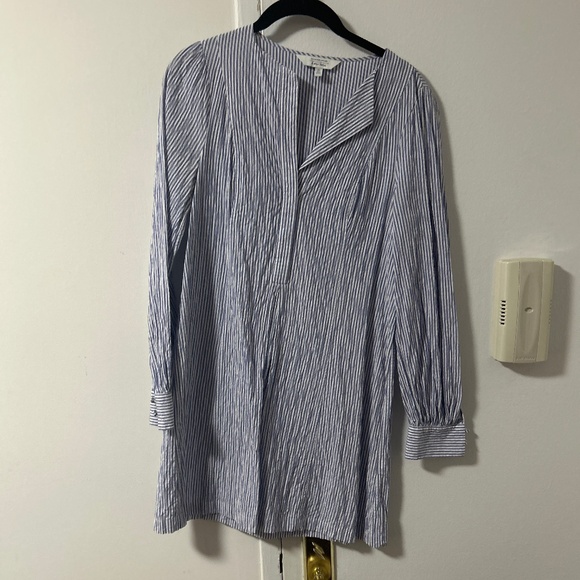 & Other Stories white and blue striped Coverup - Picture 1 of 4